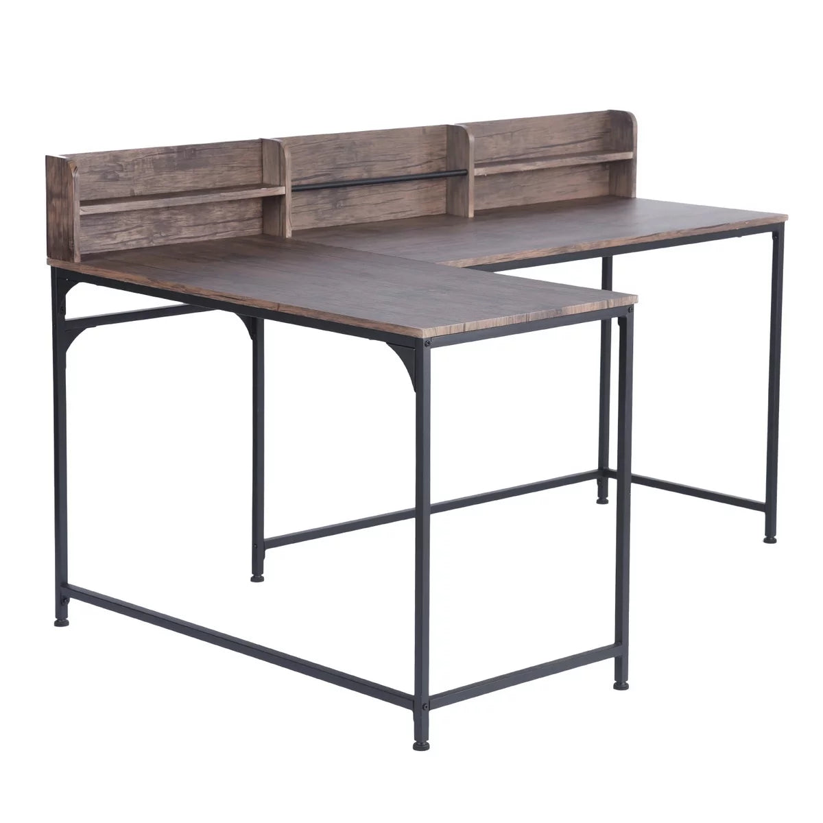 Homy Casa Modern L-Shaped Desk 65" x 43", Large Computer Desk with Storage, Corner Computer Desk for Writing Working Study Gaming Contemporary Computer Table, Wood