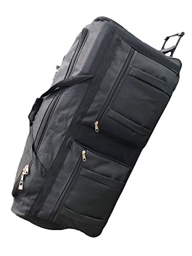 42-inch Rolling Duffle Bag with Wheels, Luggage Bag, Hockey Bag, XL Duffle Bag With Rollers, Heavy Duty Oversized Storage Bag