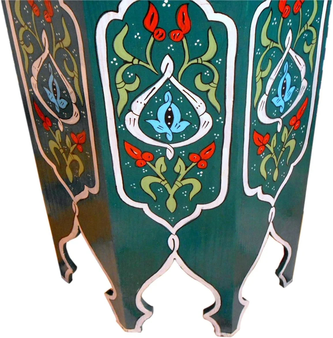 Handmade Painted Wood Side Table D2882