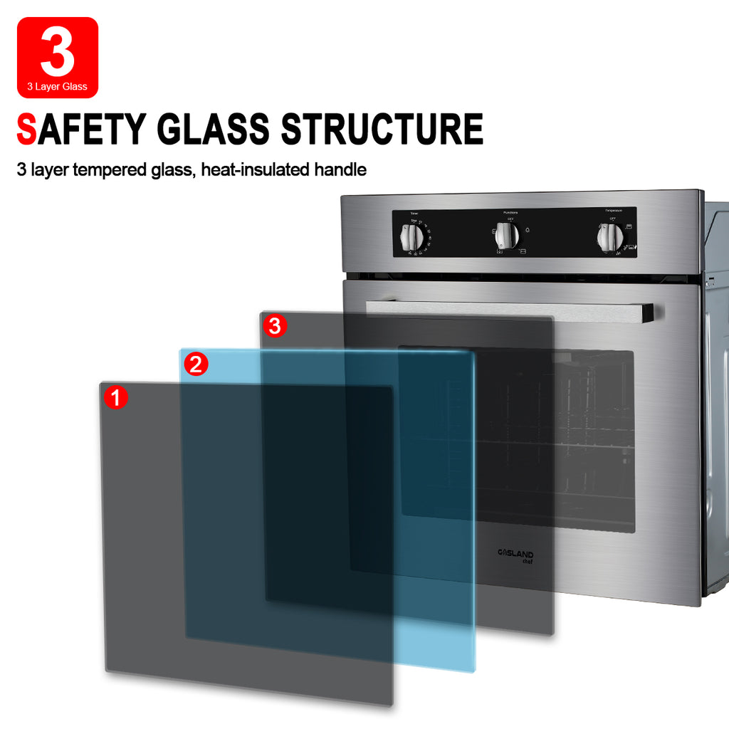 24" Built-in Natural Gas Oven with Convection and Rotisserie, Stainless Steel C72648