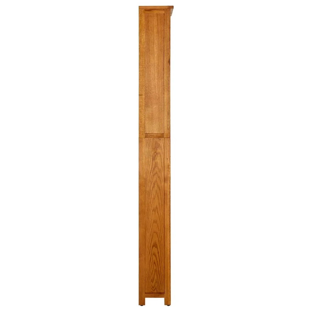 7-Tier Bookcase Solid Oak Wood M3325