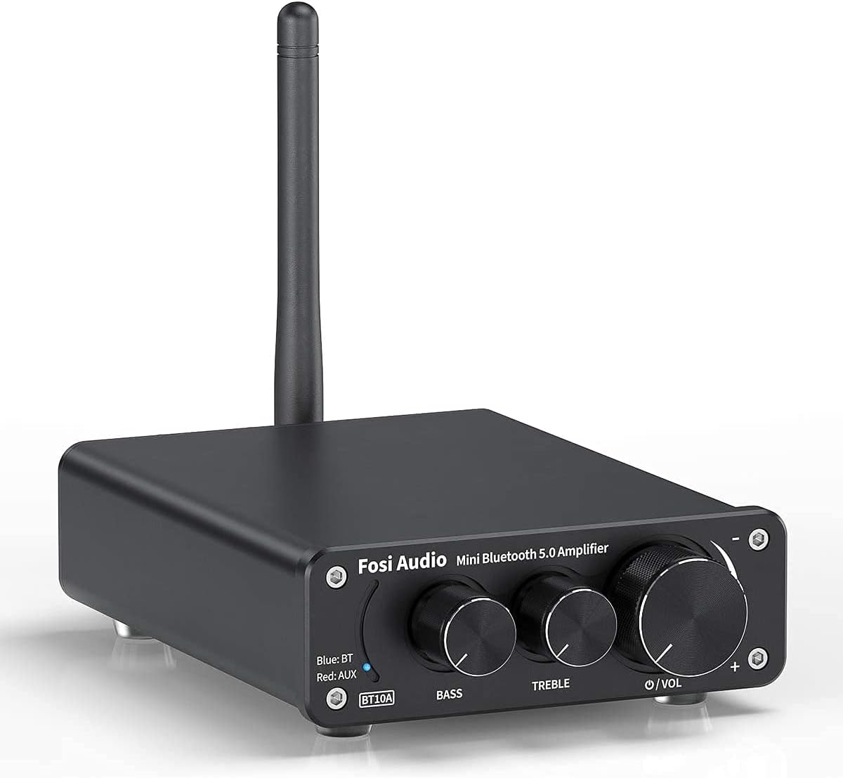 Fosi Audio BT10A HiFi Bluetooth 5.0 Amplifier 100W 2.0 Channel Mini Stereo Audio Amplifier Receiver Class D Integrated Amp with Power Adapter Pack of 2