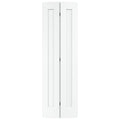 JELD-WEN 24 in. x 80 in. Madison White Painted Smooth Molded Composite MDF Closet Bi-Fold Door