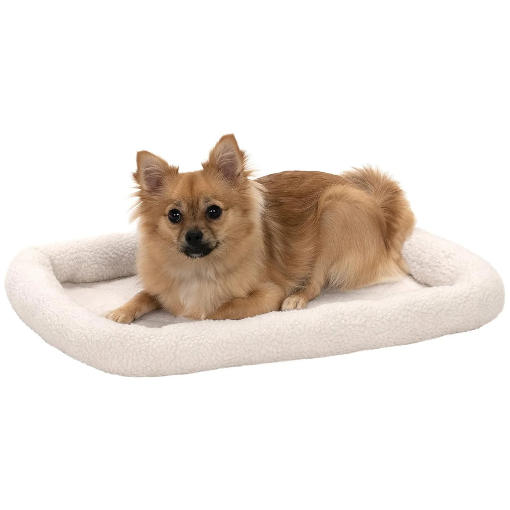 Plush Cat and Dog Bed with Pillow for Curling Sleep F7861