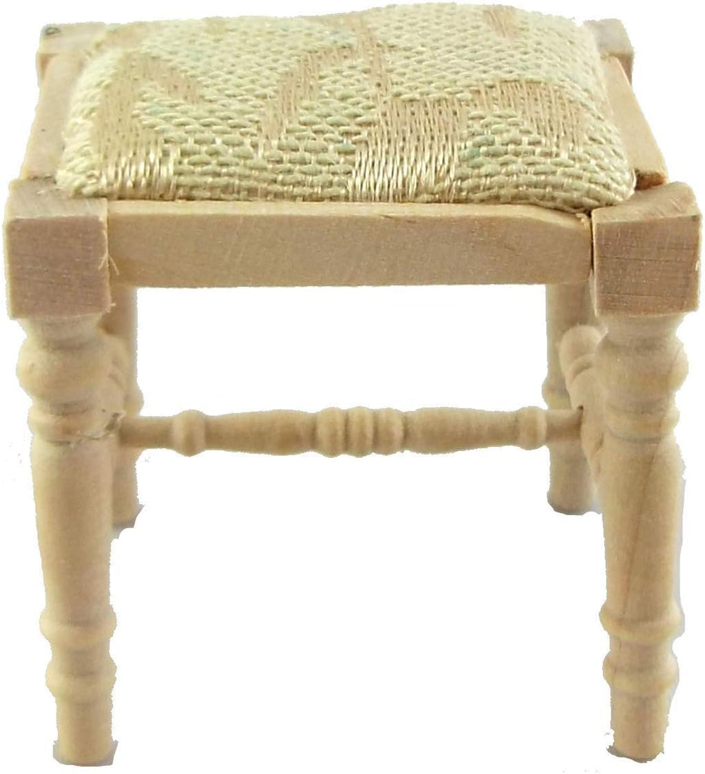 Wonham Dolls House Miniature Unfinished Wooden Bedroom Furniture Dressing Table Stool