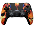 ModdedZone FIRE SKULL Custom UN-Modded Controller Unique Design for PS5 OEM OEM Authentic Controller