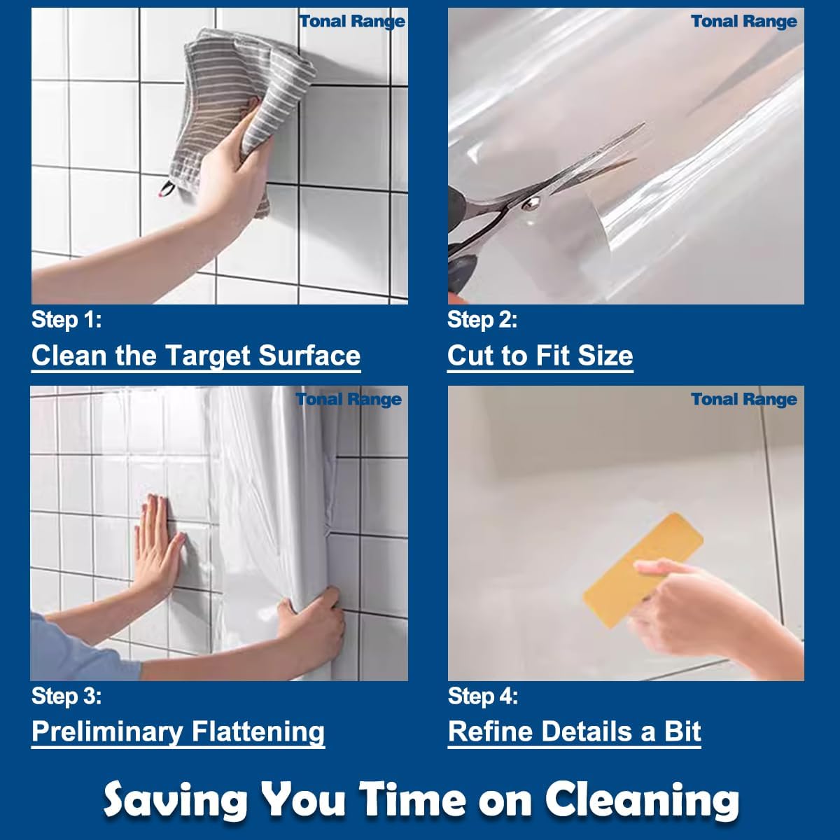 Clear Wall Protector, Self Adhesive, 5 Sheets B1020