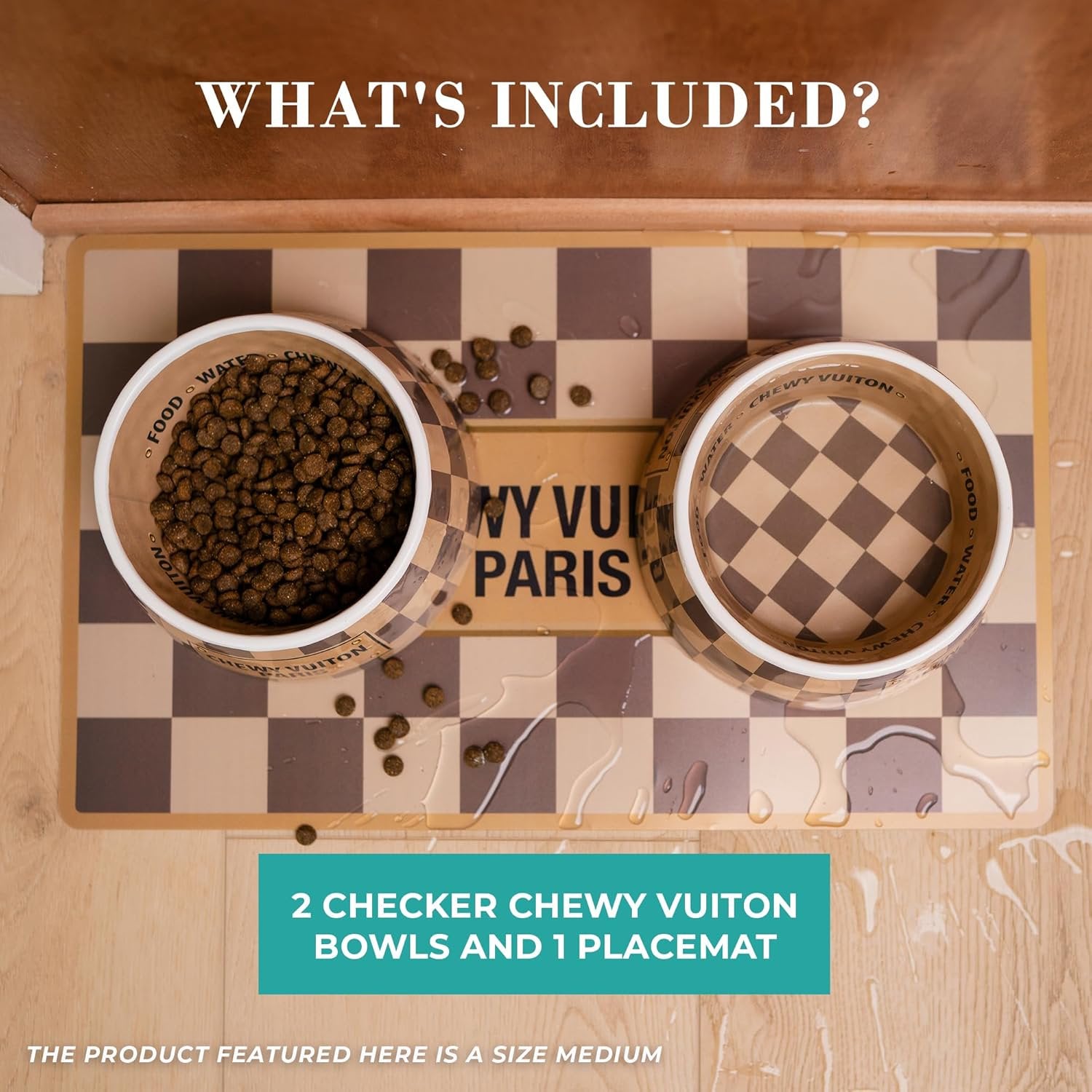Dog Bowls & Placemat, BPA-Free, Non-Skid, Dishwasher Safe, Small Size, Case of 2 W1700