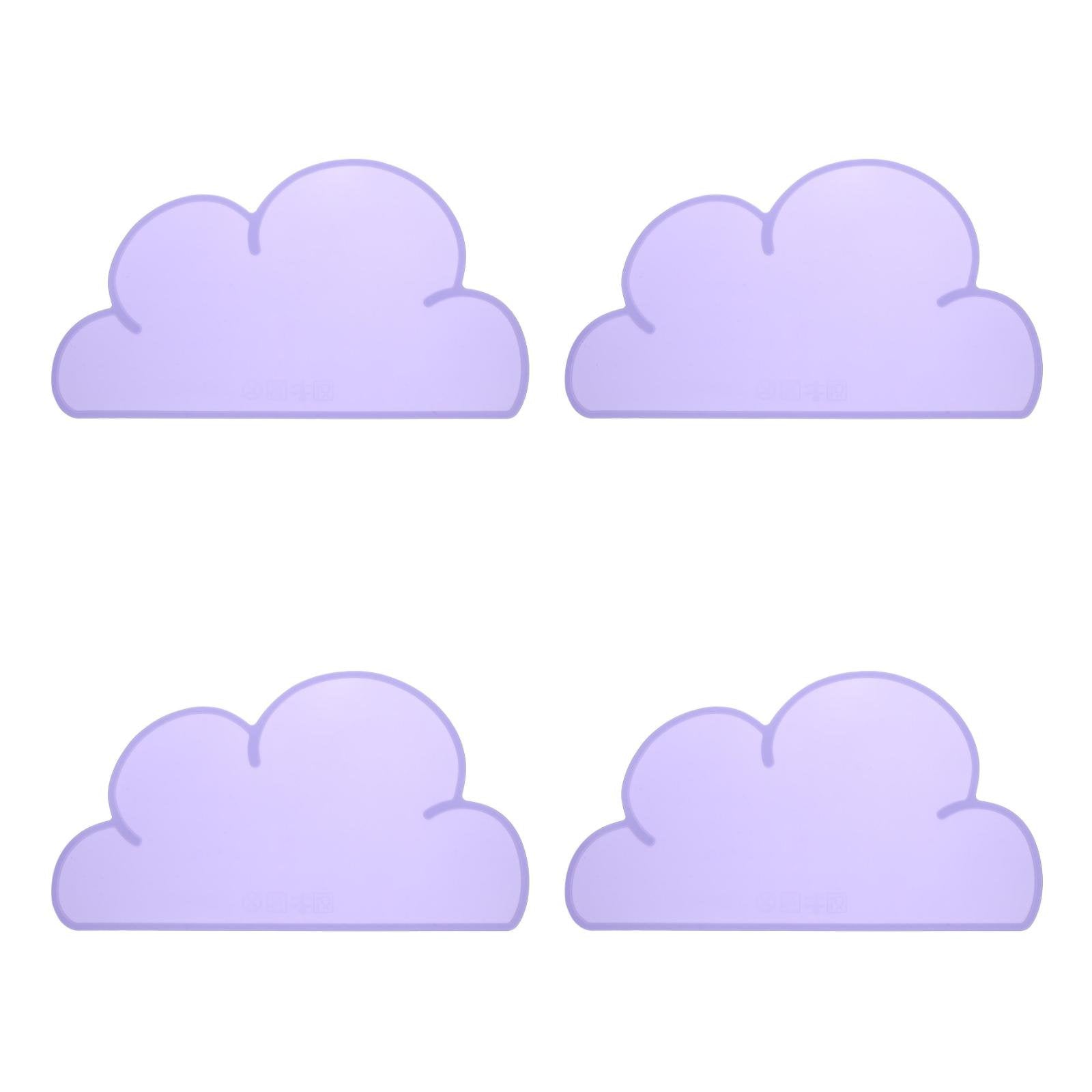 Silicone Pet Placemat for Dog Bowls, 4 Pack, Purple G14953