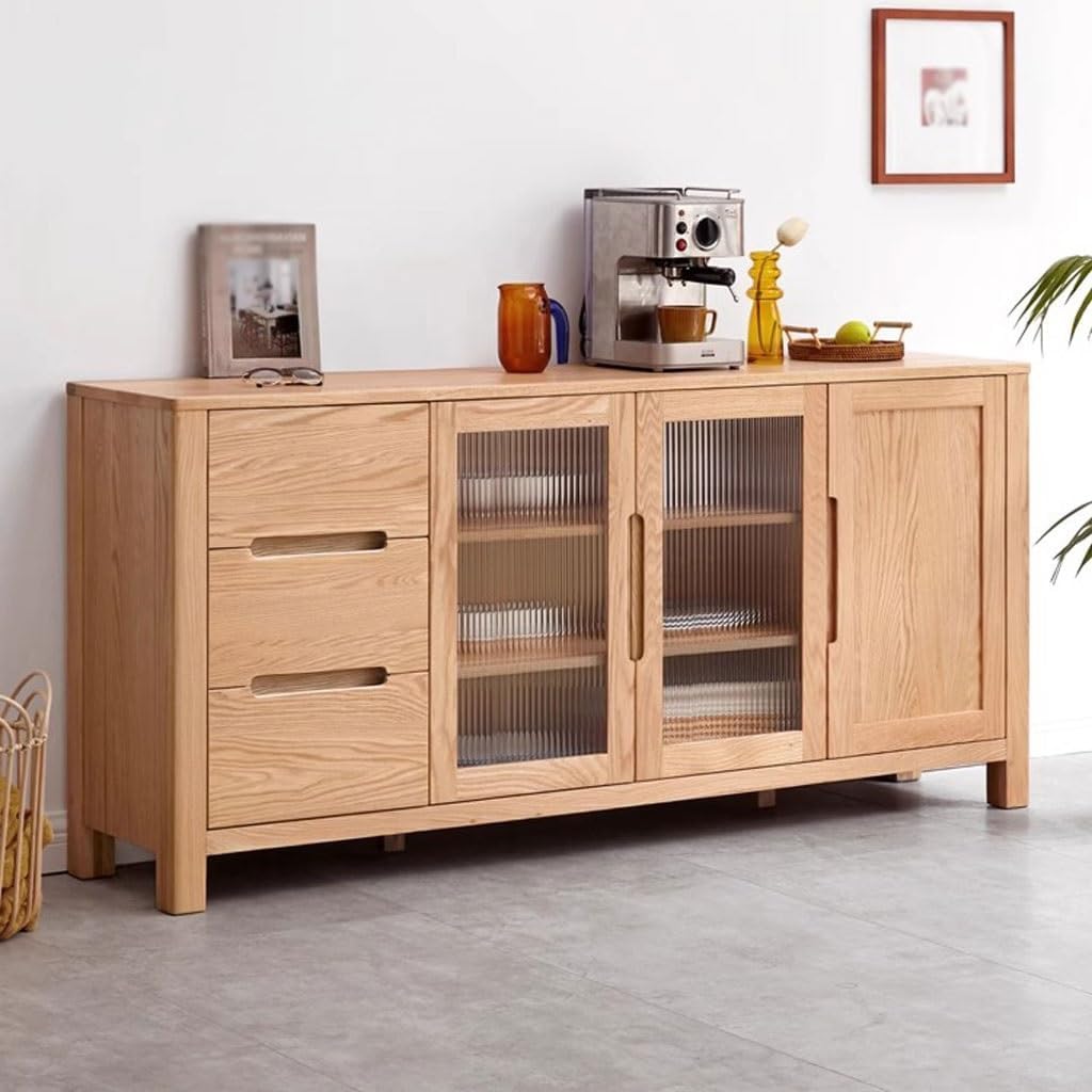 Solid Wood Sideboard Buffet Cabinet with Storage T8434