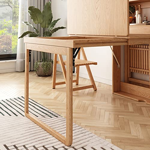 Wall Mounted Dining Table with Storage Shelf and Fold Out Desk J5058