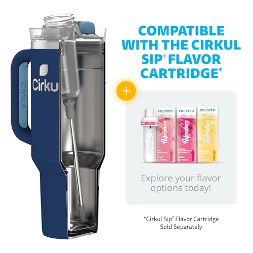 40oz Stainless Steel Tumbler with Handle, Double-Wall Insulated T7917