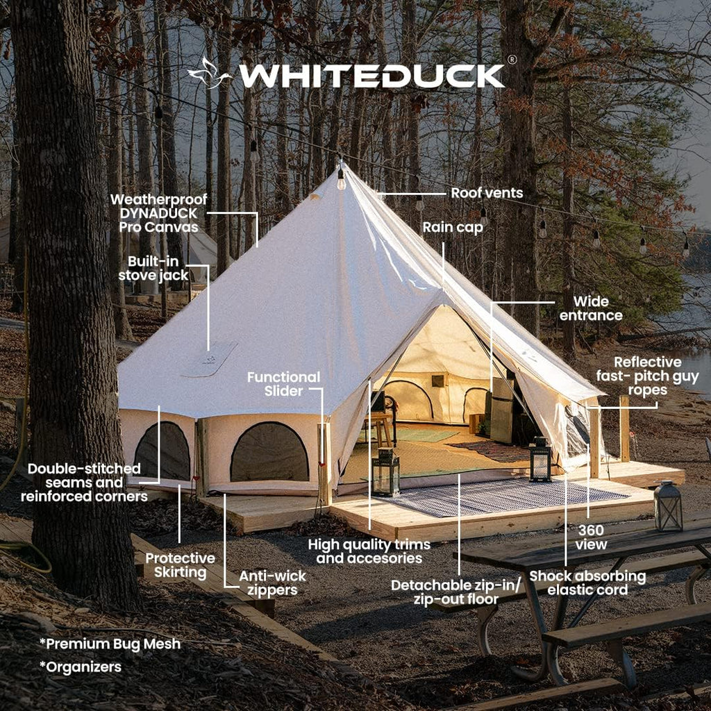 Canvas Bell Tent for Camping & Glamping with Stove Jack B396
