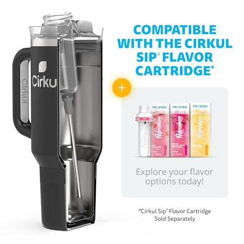 40oz Stainless Steel Tumbler with Handle, Double-Wall Insulated T7917