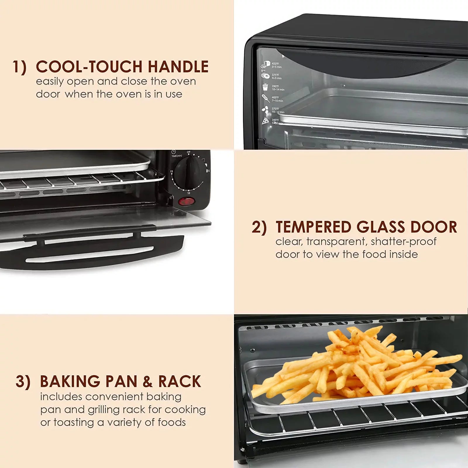 2 Slice Countertop Toaster Oven with 15 Minute Timer, Black G5610