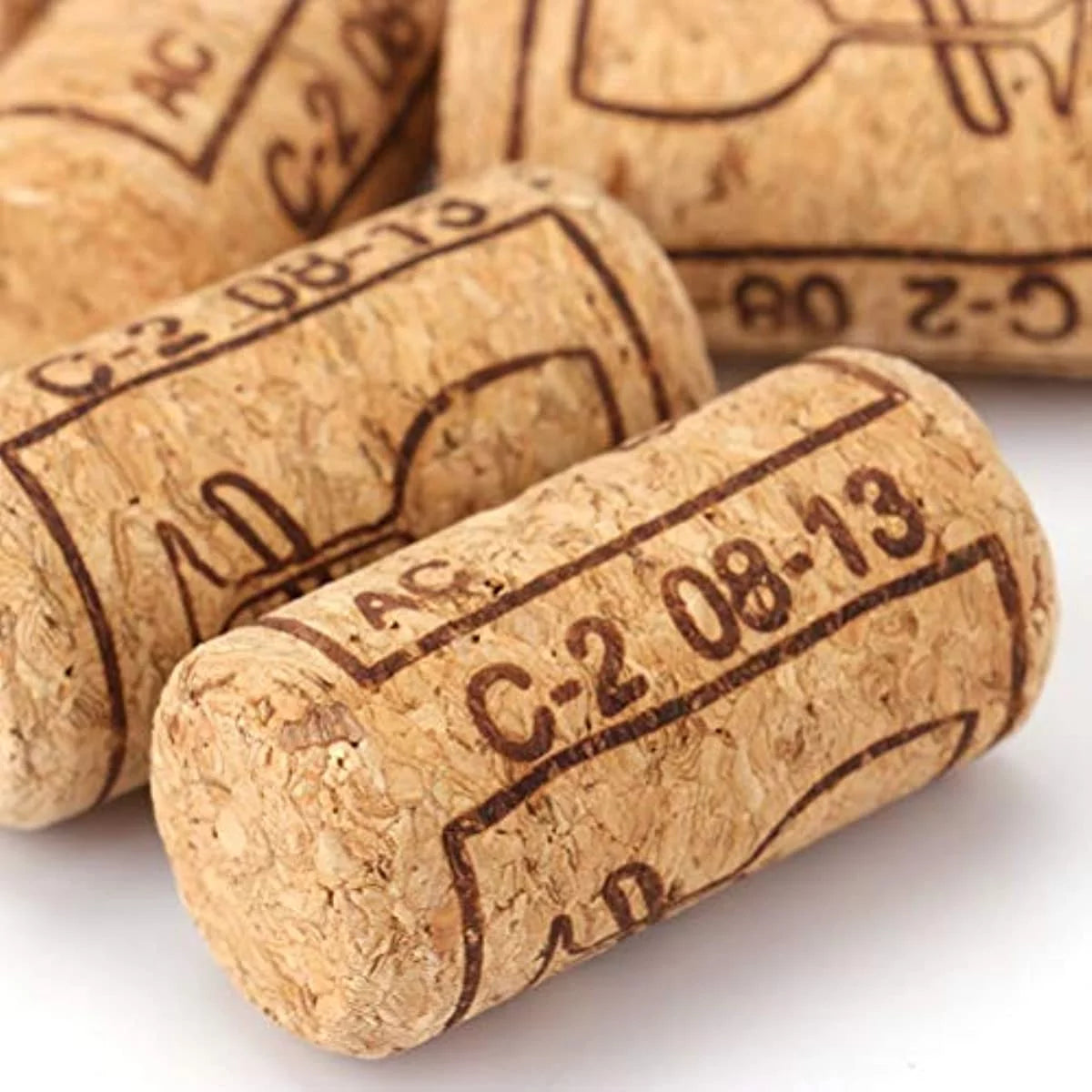 100 Pack Natural Wine Corks, 7/8" x 1 3/4" Straight Cork for Wine Making V3728