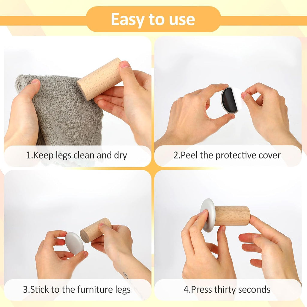 Furniture Moving Pads 2 Inches Self Adhered for Carpet and Hardwood Floors K19234