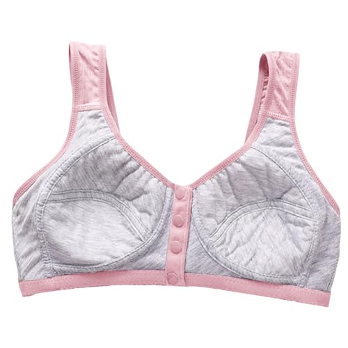 Front Closure Bras for Older Women Plus Size No Underwire O6018