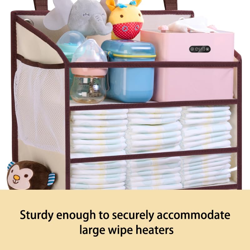 Hanging Diaper Caddy Organizer for Changing Table, Crib Storage for Nursery Baby Essentials R2395