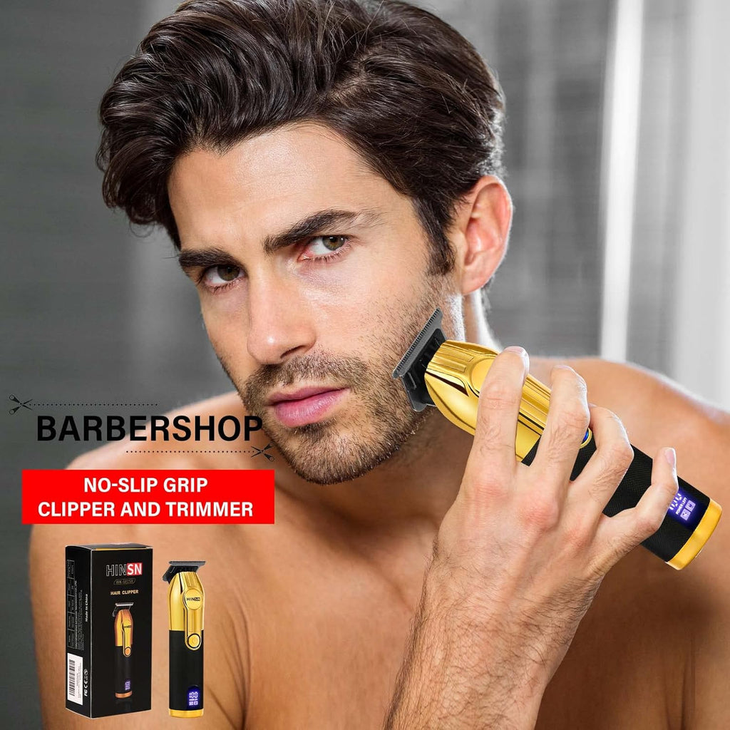 Men's Cordless Hair Clippers with LED Display, Low Noise Z557