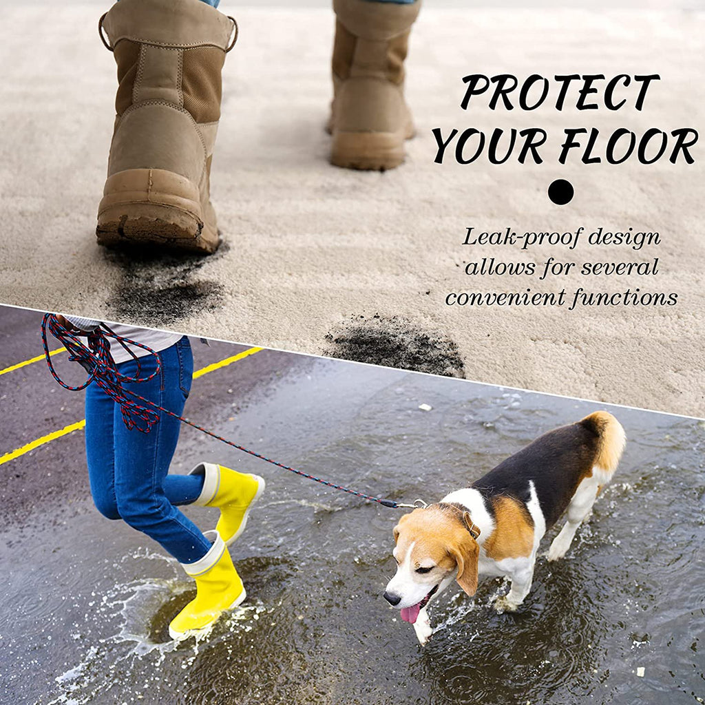 Shoe Tray for Entryway, Waterproof Boot Mat, Multi-Purpose Pet Feeding Tray, 24 x 16 x 1.2 Inch A863754