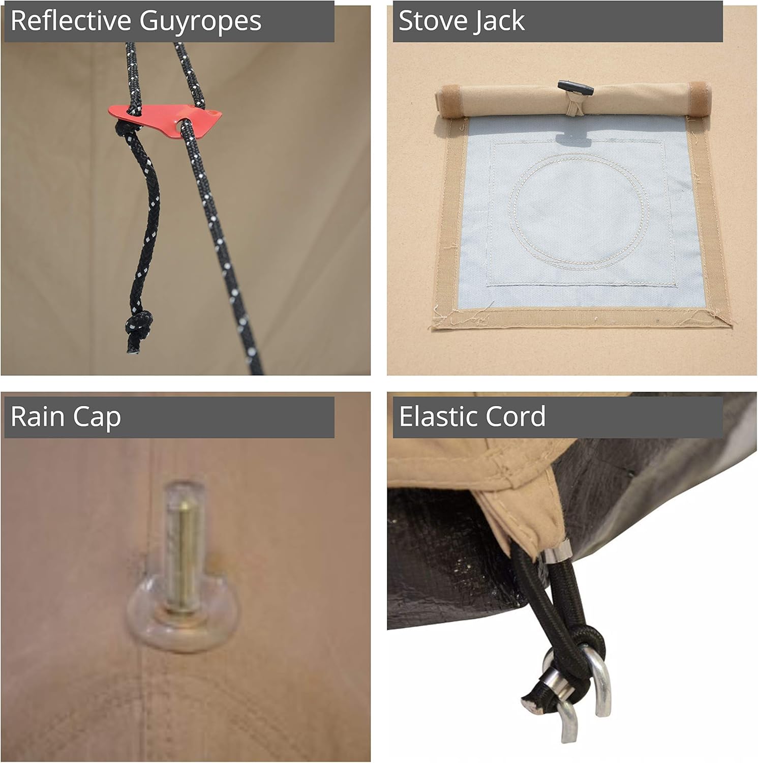 Canvas Bell Tent for Camping & Glamping with Stove Jack B396