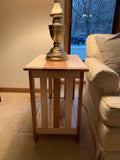 Mission Style End Table, Handcrafted, Wood, Maple, Side Table, Bedside Table, Nightstand, Furniture, Amish Made in USA, 21.5 Inches Tall