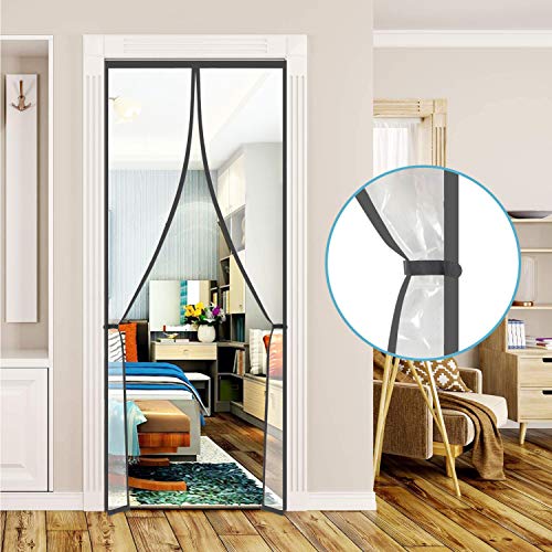 Magnetic Insulated Door Curtain, Self-Closing Screen Door, Fits 38" x 82" F321