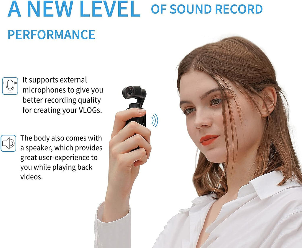 4K 60FPS Action Camera with 3-Axis Gimbal Stabilizer O28672