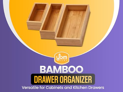 Drawer Organizer Storage Box, 3x9x2, Natural E570391