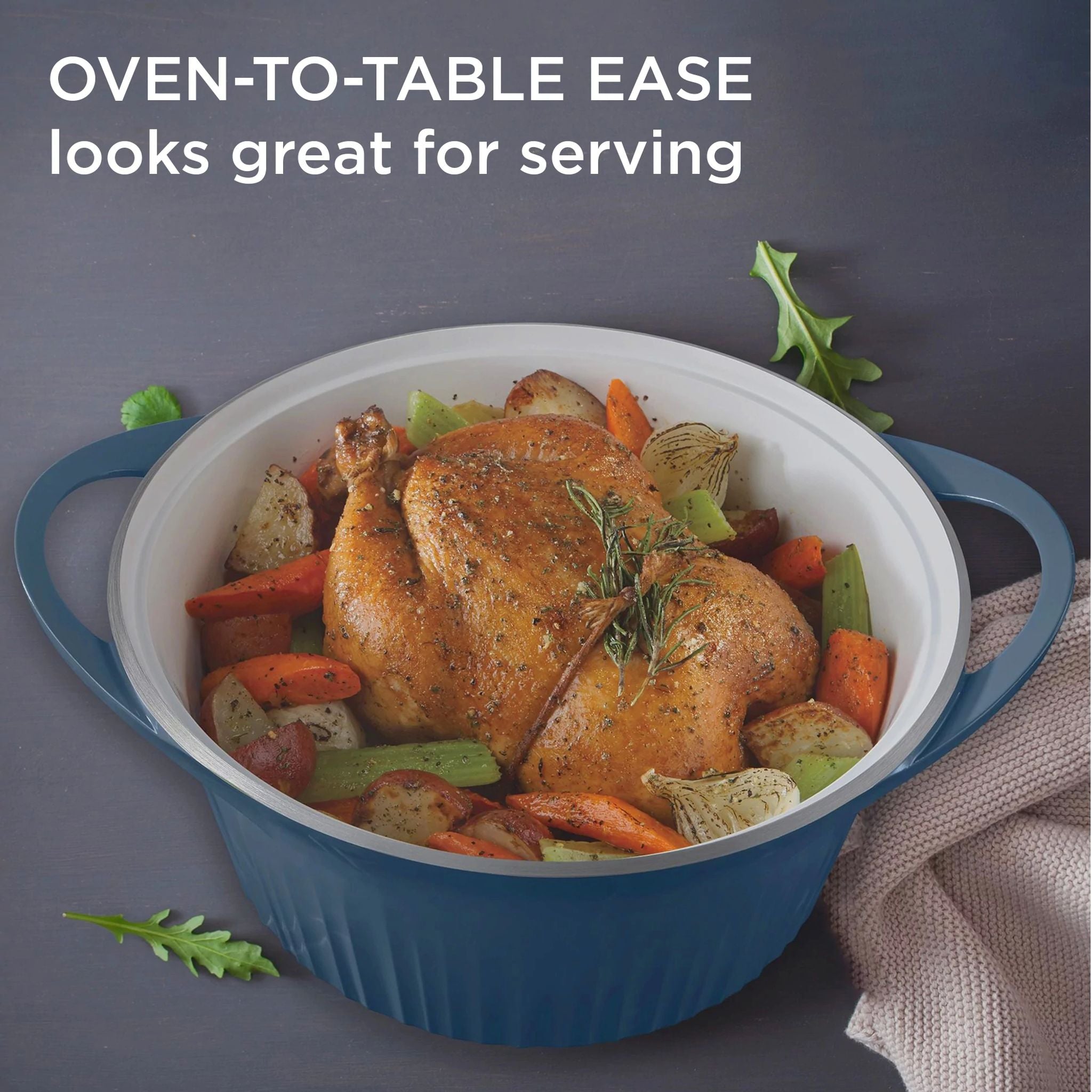 5.5-Quart Dutch Oven with Lid, French Navy M29198