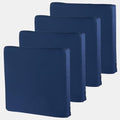 4PCS Patio Cushion Covers Replacement, Outdoor Cushion Slipcovers Patio Seat Soft Flexibility Chair Cushion Cover Furniture Protector for Home Garden Backyard 23.6x23.6x3.9 (Navy Blue)