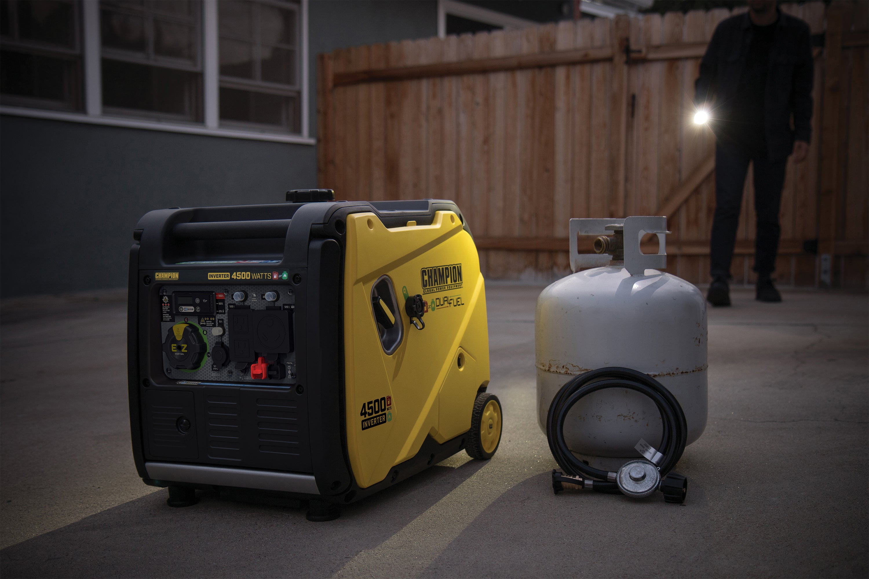 4500-Watt Portable Dual Fuel Inverter Generator with CO Shield Q57000
