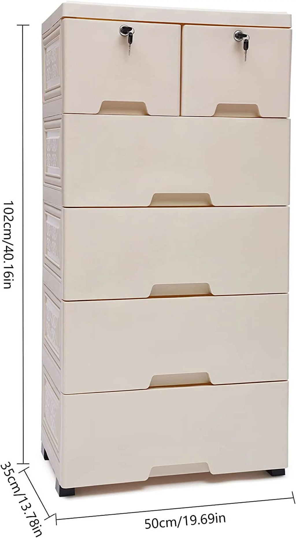 6-Drawer Tall Storage Cabinet for Bedroom, Playroom, Kids Room P4546