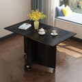 Space Saving Folding Dining Table, Extendable Butterfly Table, Drop Leaf Dining Table with 6 Wheels, Multifunction Folding Dining Table, Foldable in 3 Forms, for Restaurant, Kitchen, Bedroom ( Color :