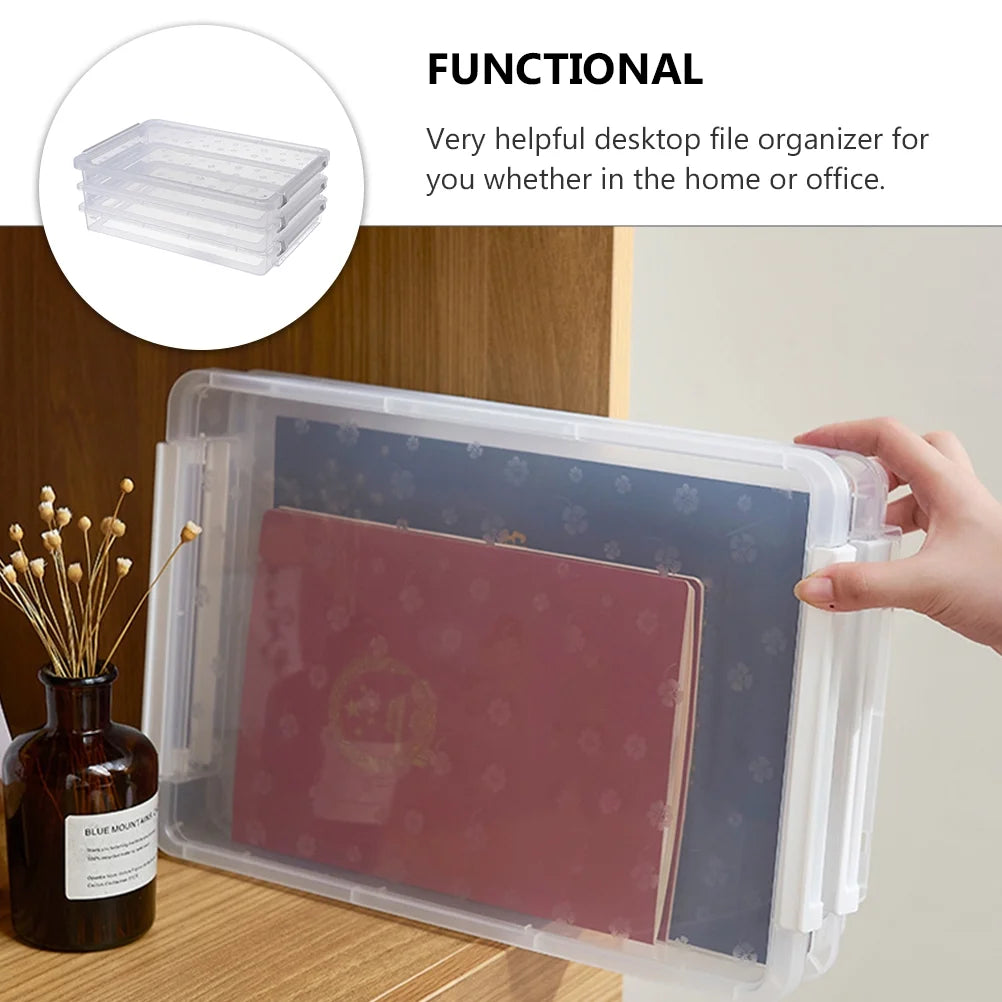 Multilayer Transparent Storage Box for Documents S1738