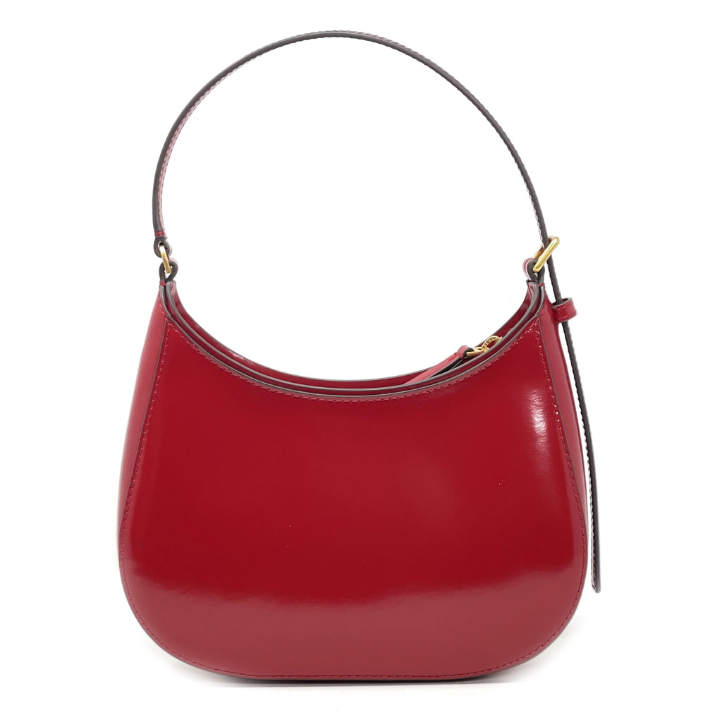 Women's Small Patent Zip Shoulder Bag Y676