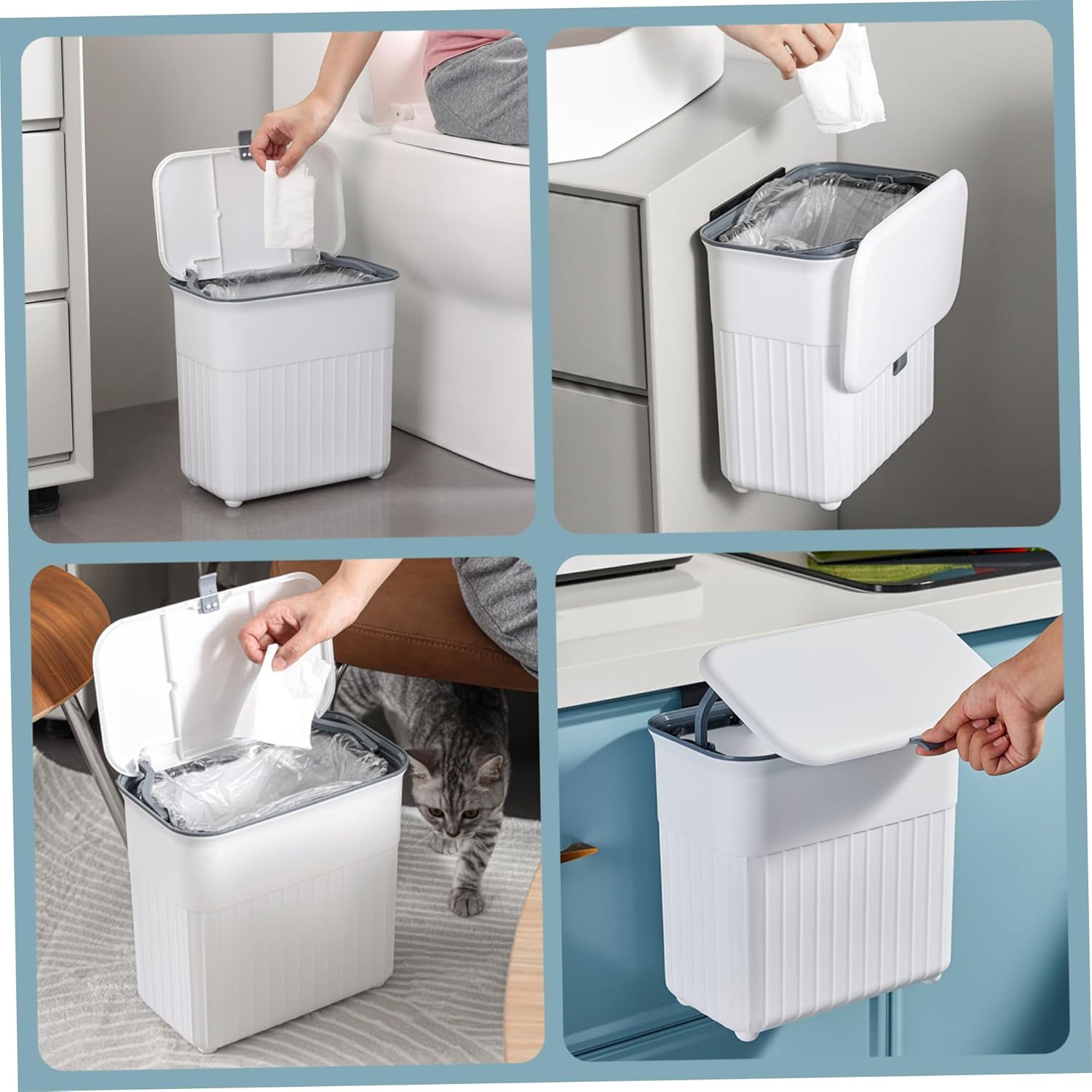 Kitchen Compost Bin with Lid for Counter, Under Sink, or Hanging Z6661