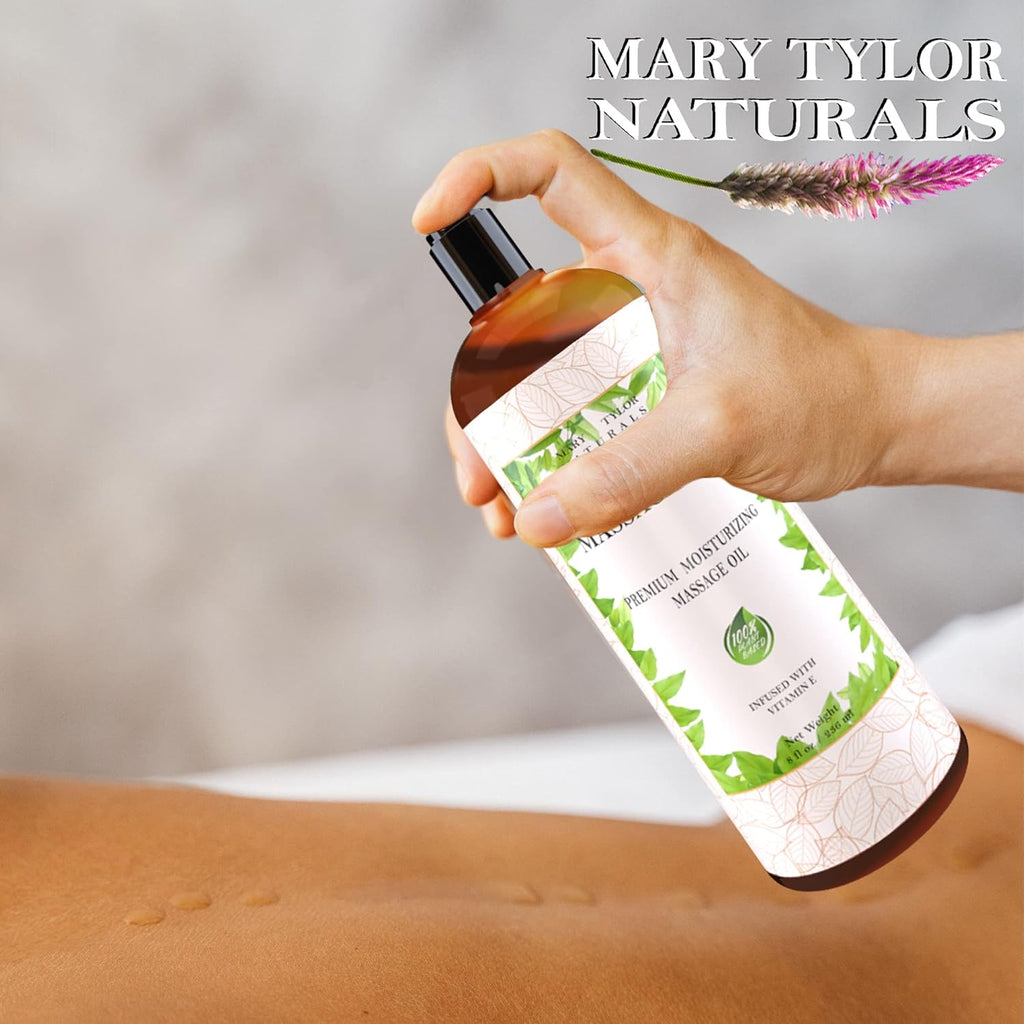 Unscented Massage Oil (8 Fluid Oz) for Body and Couples Massage B5690