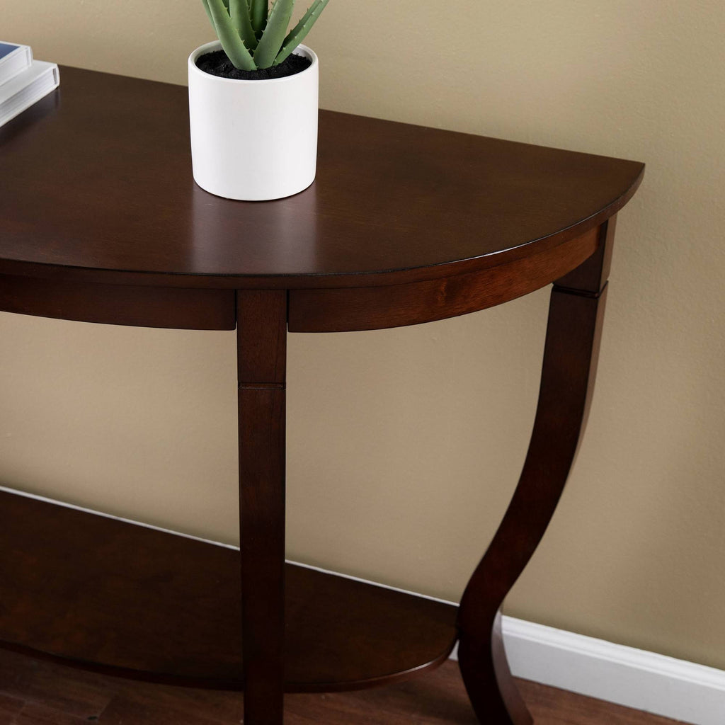 Demilune Console Table Brown J78686
