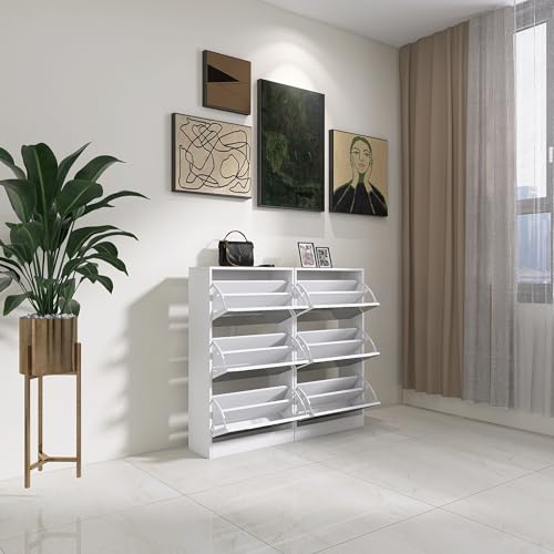 Shoe Cabinet with 3 Flip Drawers and 2 Sliding Drawers K977