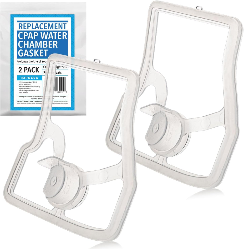[2 Pack] Impresa Replacement Gaskets for ResMed AirSense 10 Water Chamber - Impresa CPAP Machine Gasket for ResMed AirCurve 10 Supplies Humidair - CPAP Water Chamber Gaskets - CPAP Machine Supplies