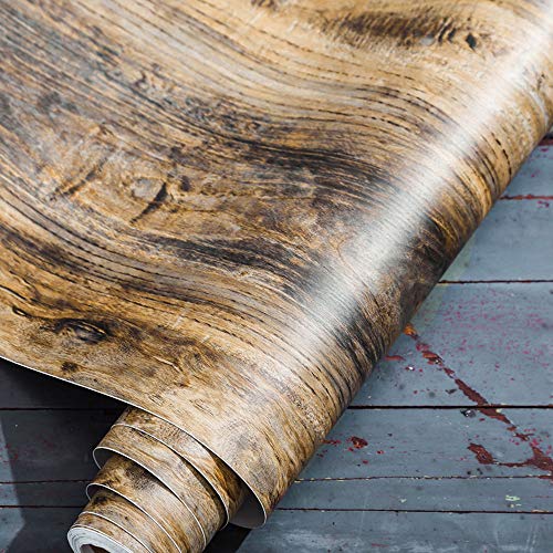 Self Adhesive Vinyl Wood Grain Contact Paper for Cabinets Shelves Countertop Furniture I5185