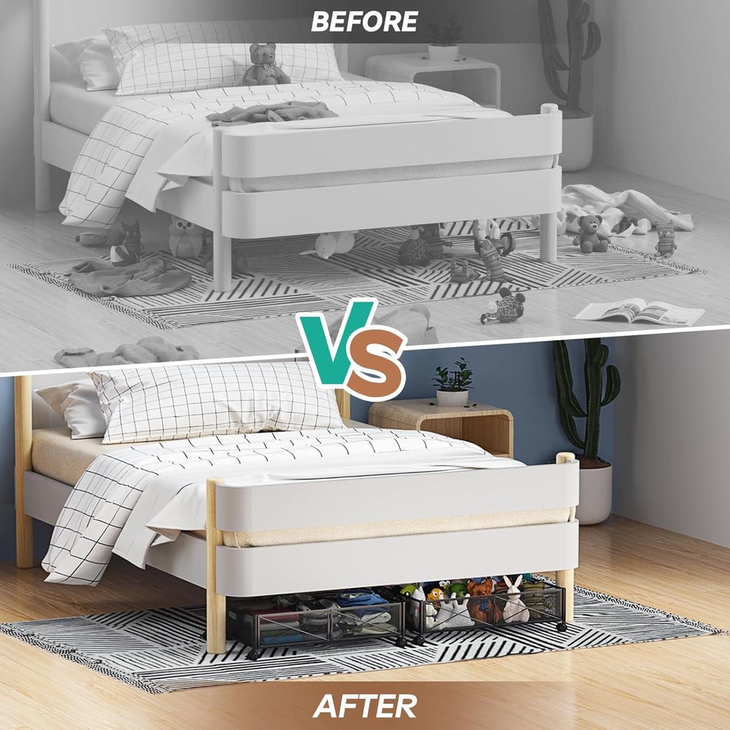Under Bed Storage Containers with Wheels, 2-Pack B1329