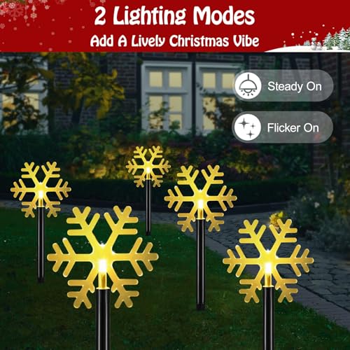 Solar Christmas Candy Cane Lights Outdoor, Pathway Stake Lights, 24 Pack G8137