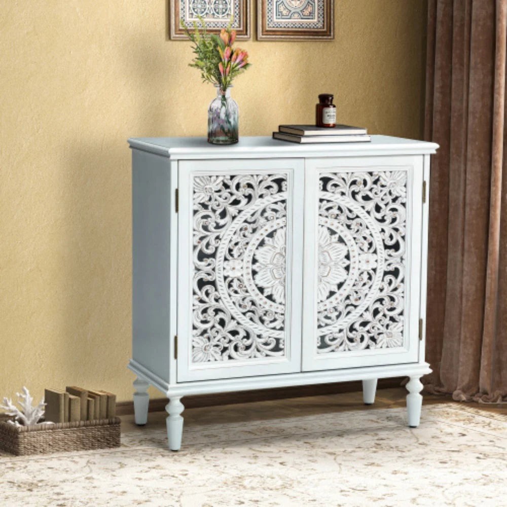 White 32" Tall 2-Door Accent Cabinet B47990