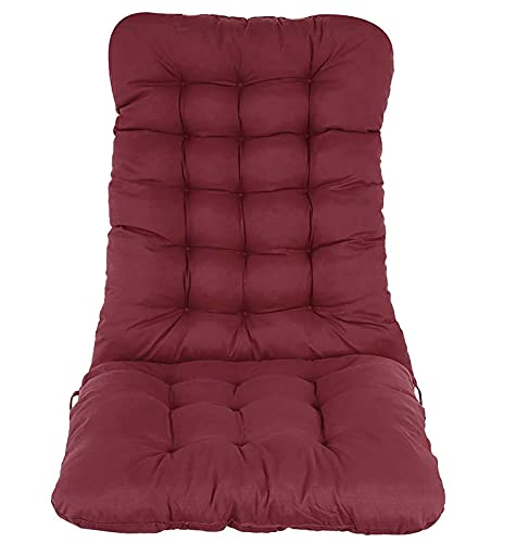 Memory Foam Tufted High Back Chair Cushion Non Slip 47 x 18 Inch Blue C342