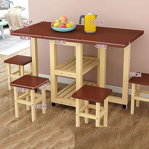 Extendable Folding Dining Table, 120x75x75cm Y57698