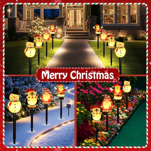 Solar Christmas Candy Cane Lights Outdoor, Pathway Stake Lights, 24 Pack G8137
