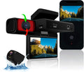 WiFi Dash Cam Front and Rear, Wlitqukk 2.5K Dual Dash Camera Recorder for Car, with HiSilicon HDR Super Night Vision, 3" Screen 170° Wide Angle, WDR, G-Sensor, Parking Monitor, Motion Detection Pack of 2